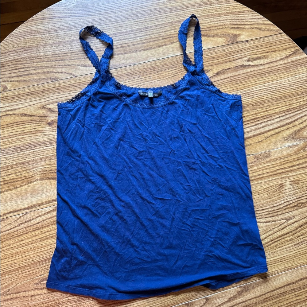 Victoria's Secret Navy Camisole with Lace Trim